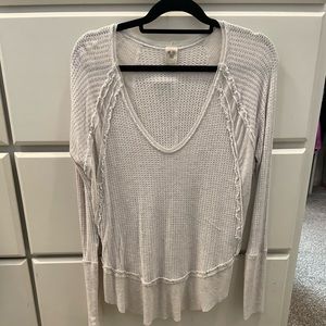Free people waffle long sleeve tee. Size Small